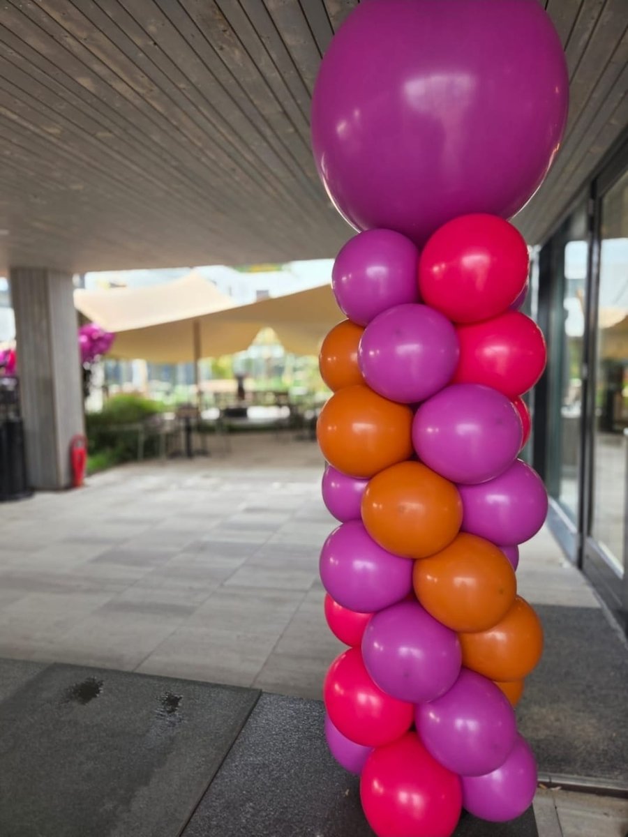 Ballonpilaar huren Rotterdam roze oranje paars